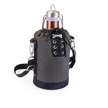 Growler Tote w/64 Oz. Stainless Steel Rose Gold Growler