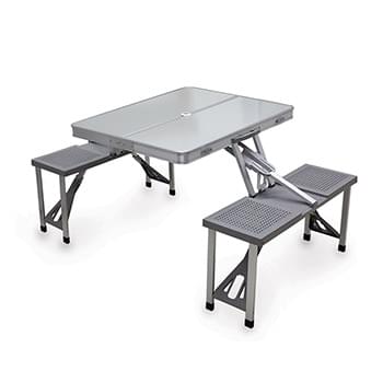 Aluminum Folding Picnic Table w/Four Seats