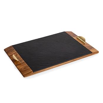 Covina - Acacia and Slate Serving Tray